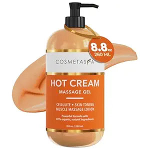 Cosmetasa Hot Cream for Belly - 87% Organic Cellulite Cream